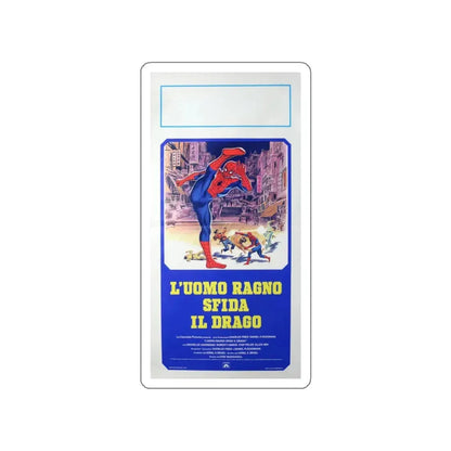 SPIDERMAN THE DRAGON'S CHALLENGE (ITALIAN) 1979 Movie Poster STICKER Vinyl Die-Cut Decal 6 Inch - The Sticker Space
