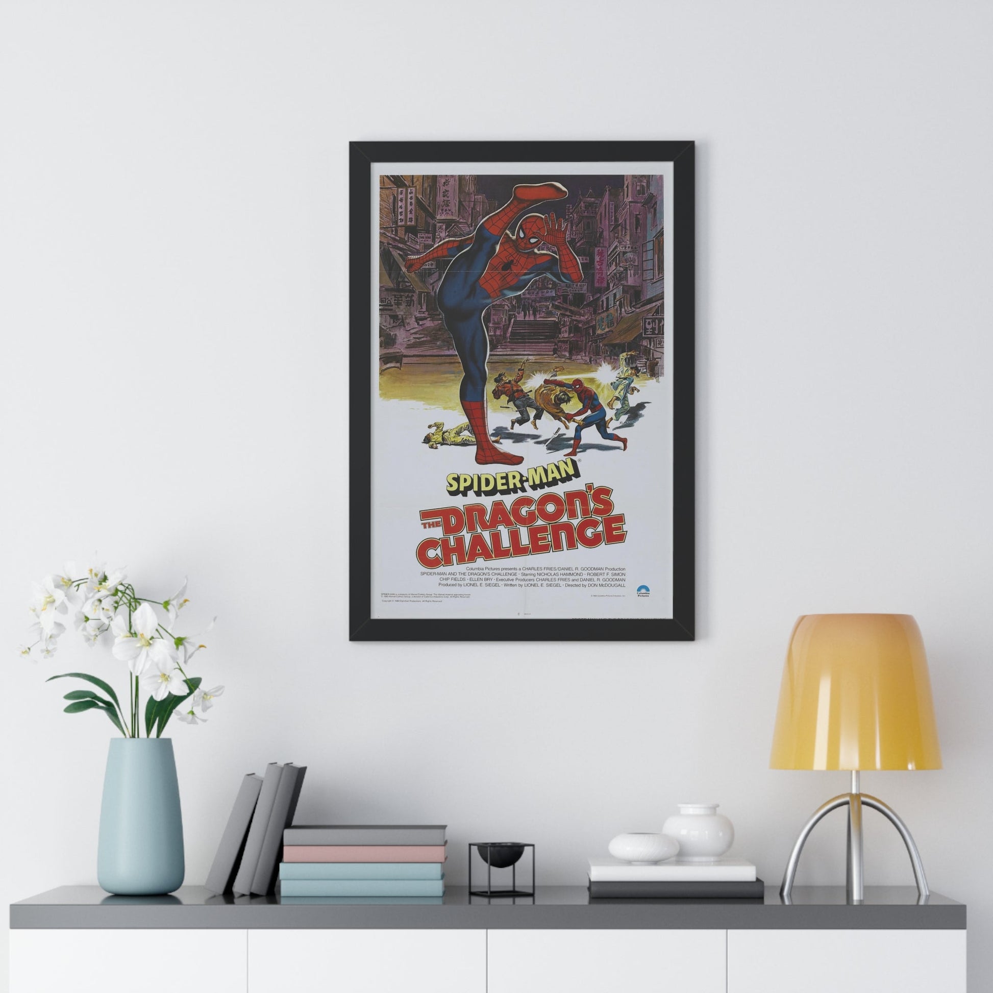 SPIDERMAN THE DRAGON'S CHALLENGE 1979 - Framed Movie Poster-The Sticker Space