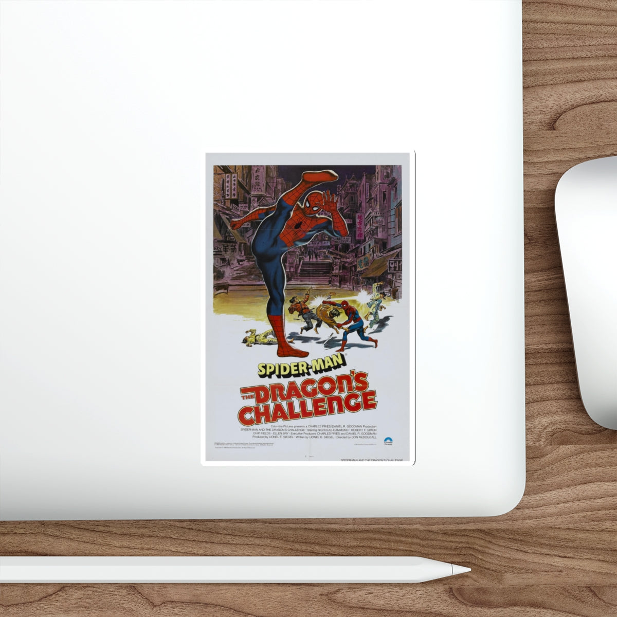SPIDERMAN THE DRAGON'S CHALLENGE 1979 Movie Poster STICKER Vinyl Die-Cut Decal-The Sticker Space