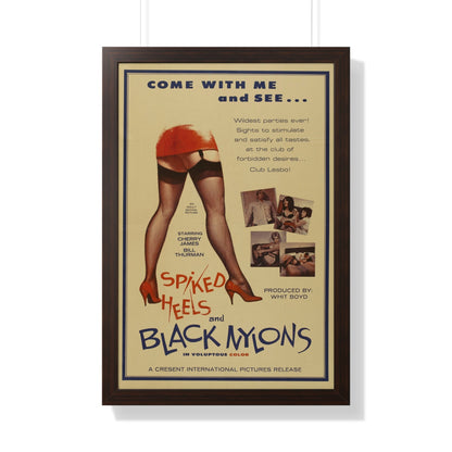 SPIKED HEELS AND BLACK NYLONS 1967 - Framed Movie Poster-20" x 30"-The Sticker Space