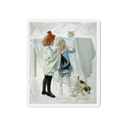 Spilt Milk (Magazine Illustration) Refrigerator Magnet 3 Inch Die-Cut - The Sticker Space