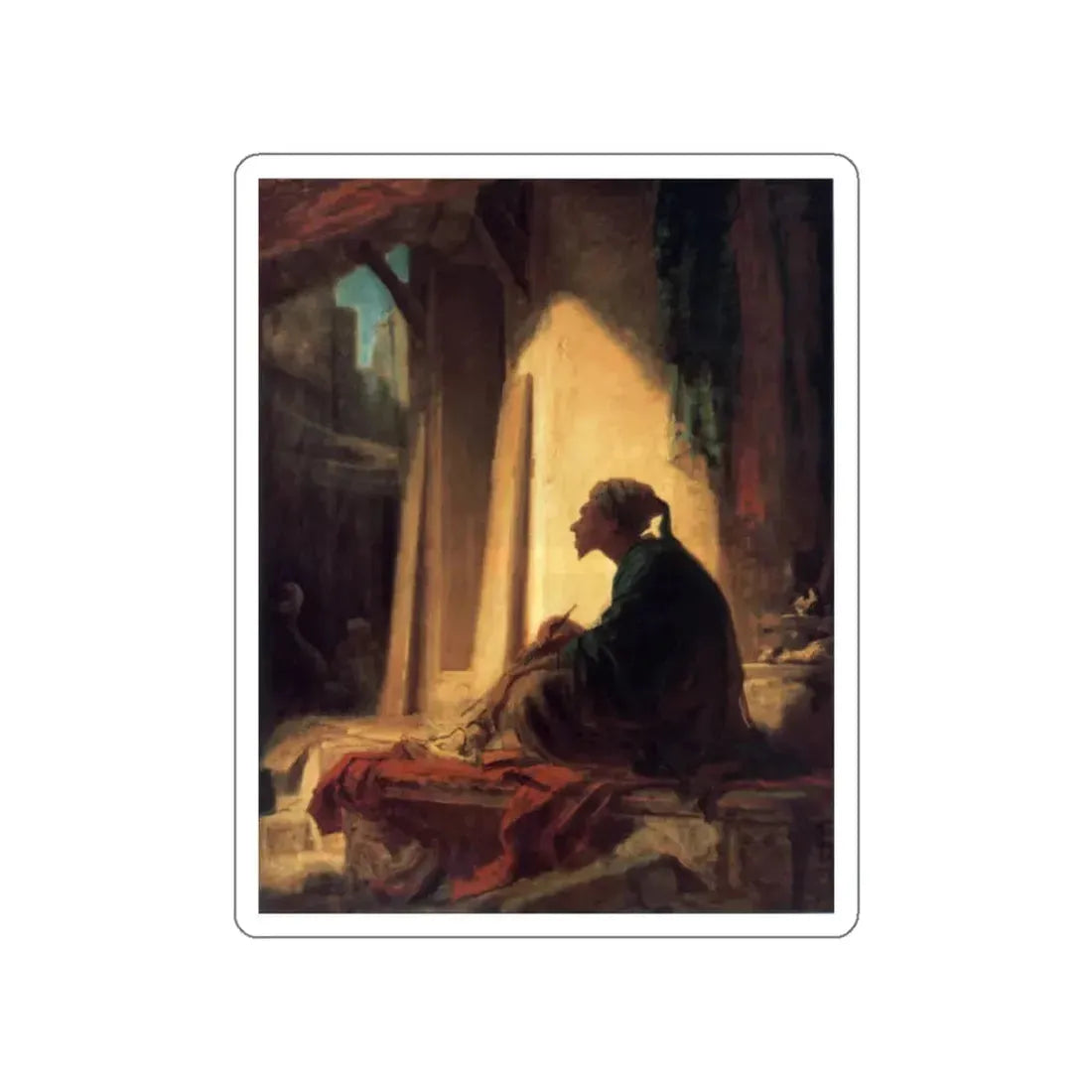 SPITZWEG, Carl - Orientale Im Bazar (Artwork) STICKER Vinyl Die-Cut Decal White Die-Cut 3 Inch - The Sticker Space