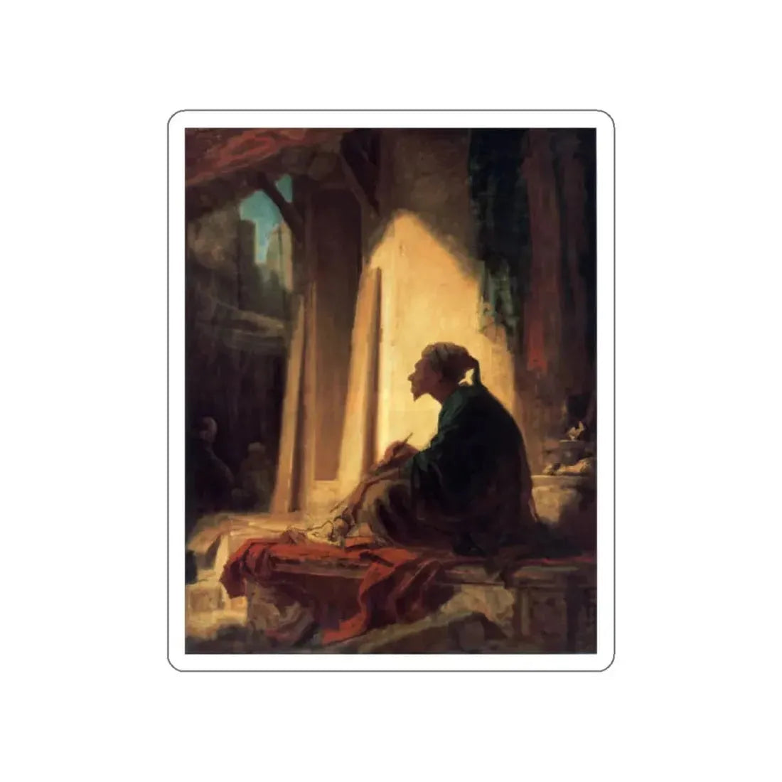 SPITZWEG, Carl - Orientale Im Bazar (Artwork) STICKER Vinyl Die-Cut Decal White Die-Cut 5 Inch - The Sticker Space