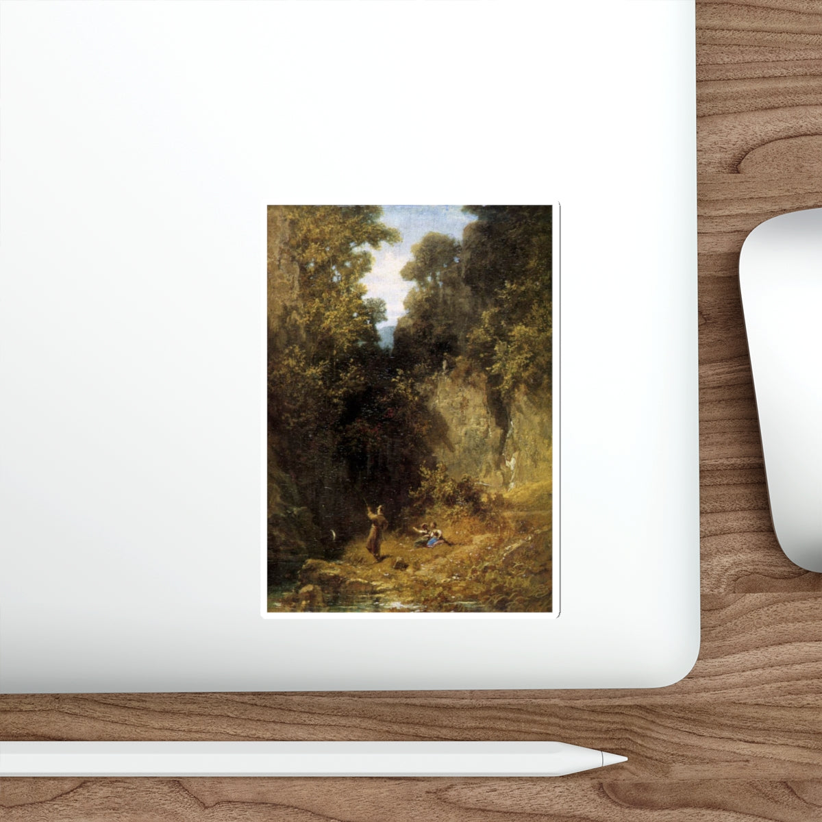 SPITZWEG, Carl - The Angler (Artwork) STICKER Vinyl Die-Cut Decal-The Sticker Space