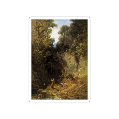 SPITZWEG, Carl - The Angler (Artwork) STICKER Vinyl Die-Cut Decal White Die-Cut 3 Inch - The Sticker Space