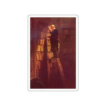 SPITZWEG, Carl - The Bookworm (Artwork) STICKER Vinyl Die-Cut Decal White Die-Cut 5 Inch - The Sticker Space