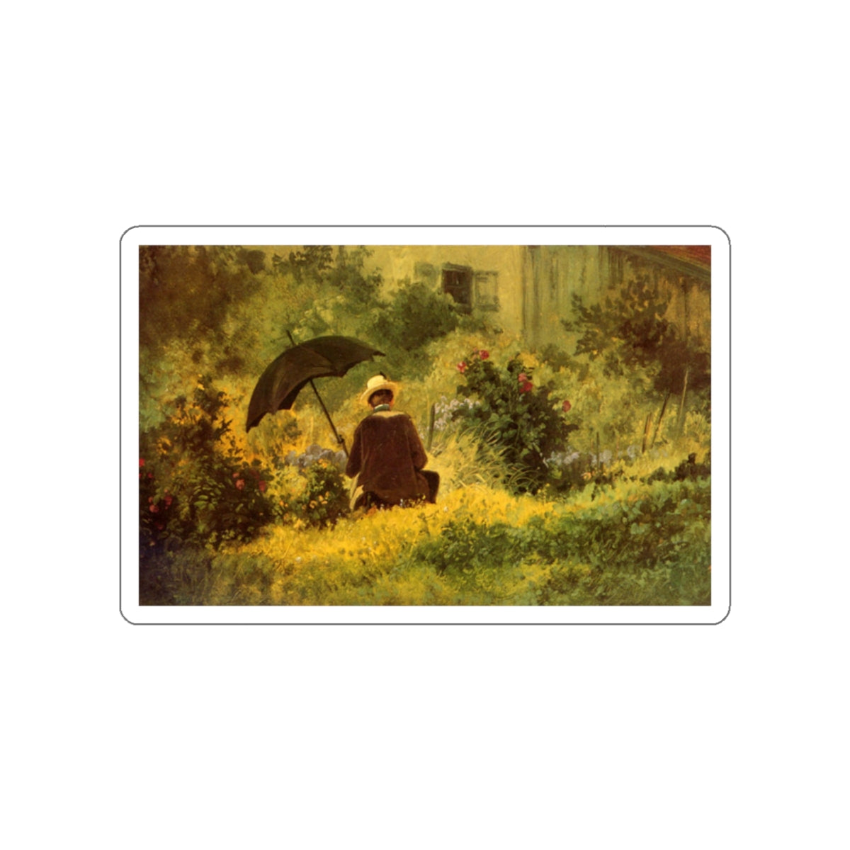 SPITZWEG, Carl - The Botanist (Artwork) STICKER Vinyl Die-Cut Decal-White-The Sticker Space