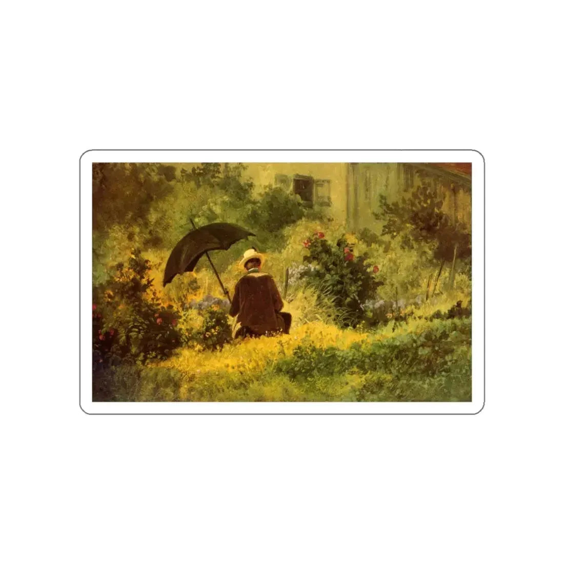 SPITZWEG, Carl - The Botanist (Artwork) STICKER Vinyl Die-Cut Decal White Die-Cut 3 Inch - The Sticker Space
