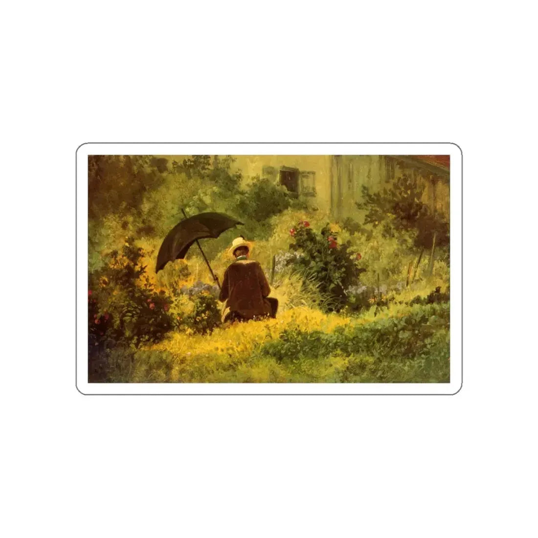 SPITZWEG, Carl - The Botanist (Artwork) STICKER Vinyl Die-Cut Decal White Die-Cut 5 Inch - The Sticker Space