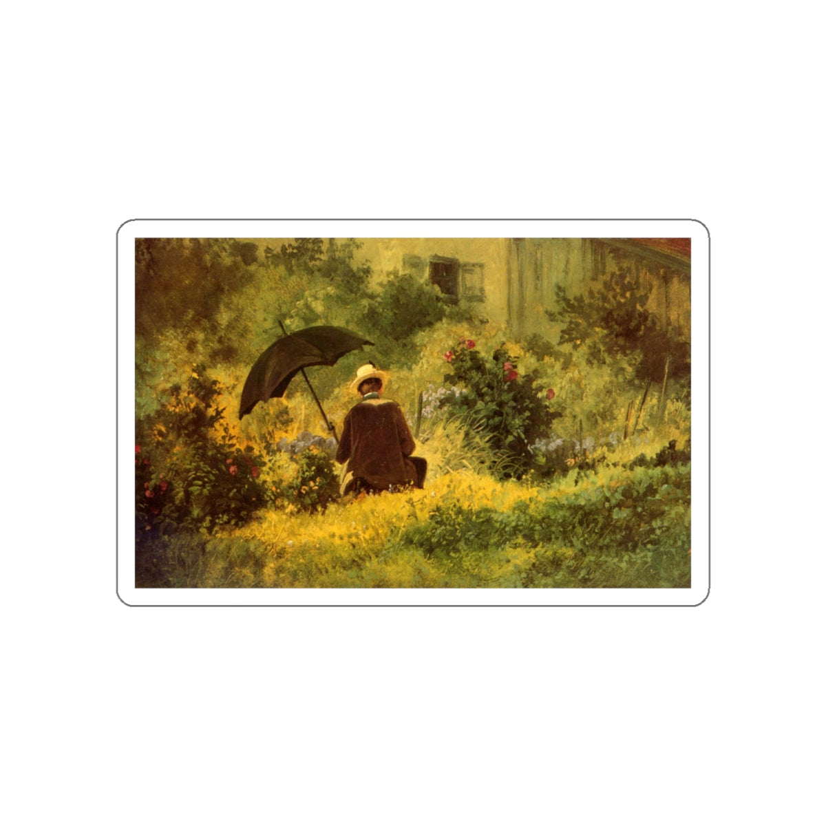 SPITZWEG, Carl - The Botanist (Artwork) STICKER Vinyl Die-Cut Decal-White-The Sticker Space