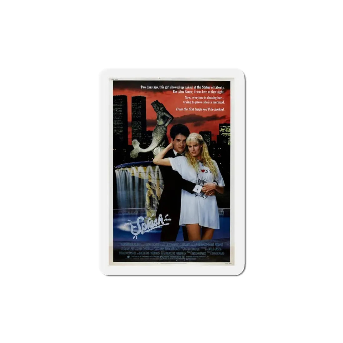 Splash 1984 Movie Poster Refrigerator Magnet 4 Inch - The Sticker Space