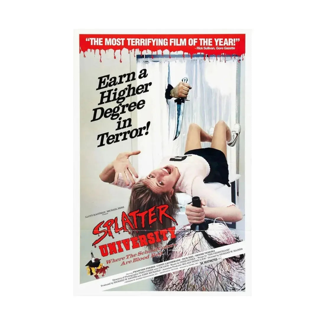 SPLATTER UNIVERSITY 1984 - Paper Movie Poster - The Sticker Space