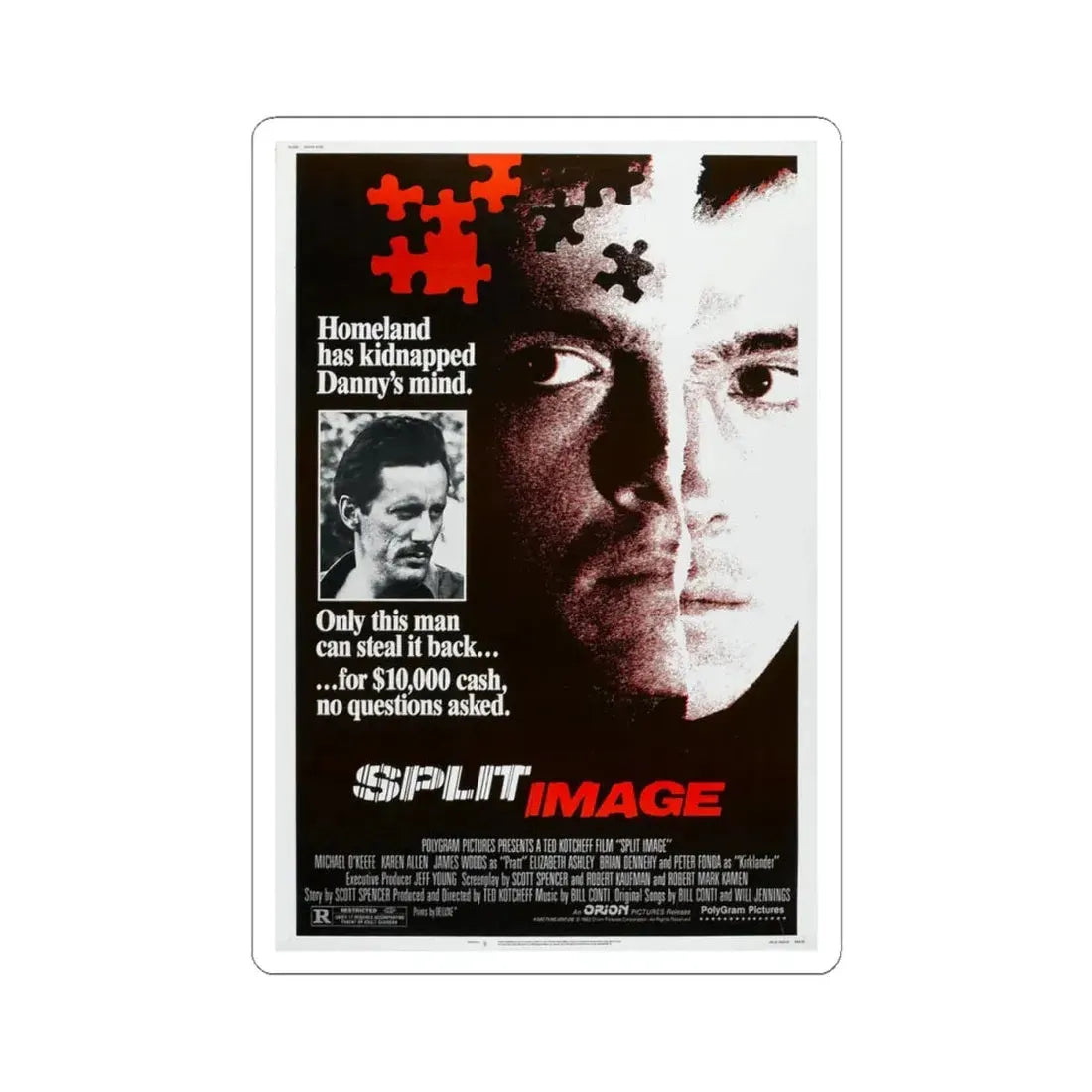 Split Image 1982 Movie Poster - STICKER Vinyl Kiss-Cut Decal 4 Inch White - The Sticker Space