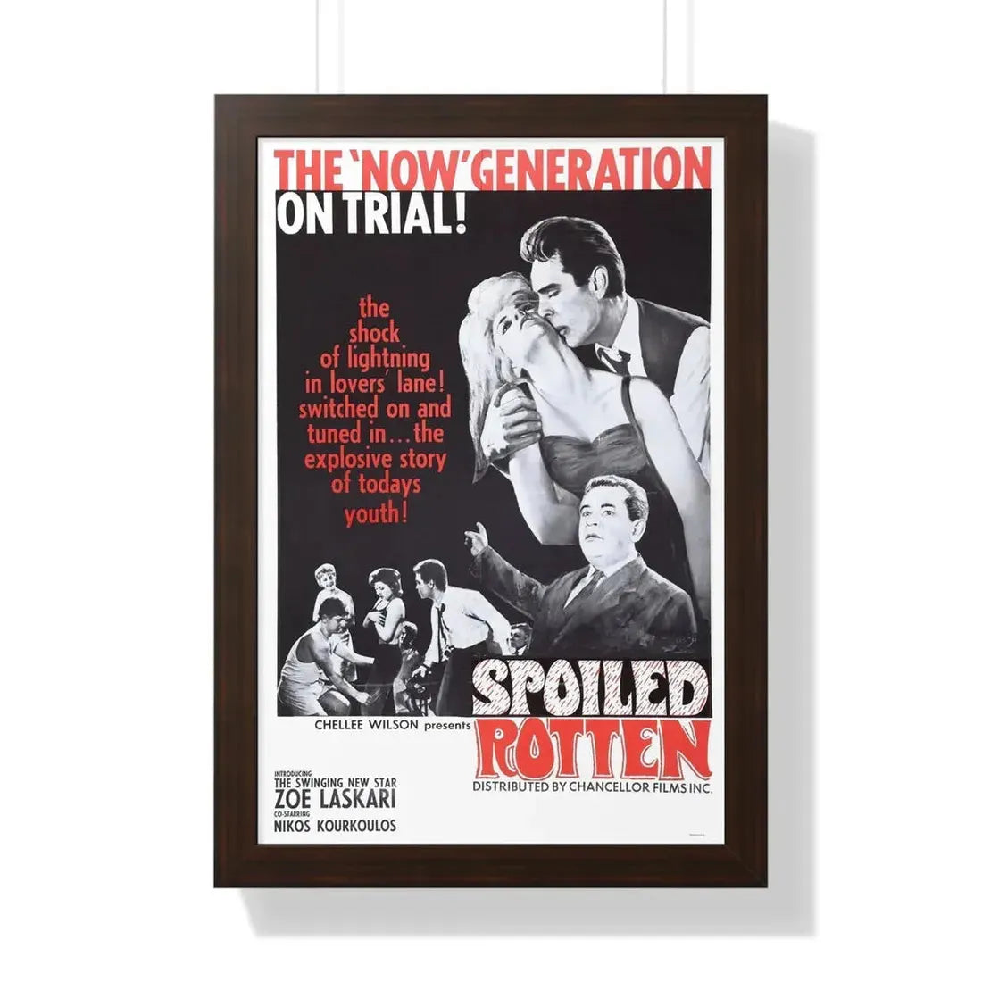 SPOILED ROTTEN 1961 - Framed Movie Poster 16″ x 24″ Walnut - The Sticker Space