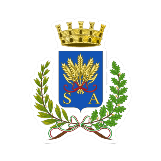 Spoltore-Stemma (Italy) (Coat of Arms) STICKER Vinyl Kiss-Cut Decal 2 Inch White - The Sticker Space