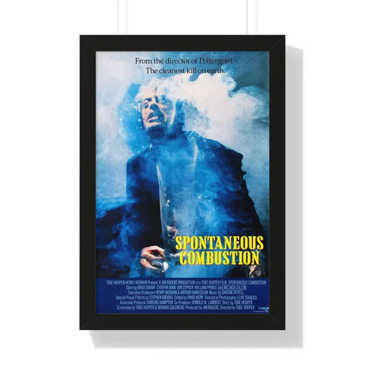 SPONTANEOUS COMBUSTION 1989 - Framed Movie Poster 16″ x 24″ Black - The Sticker Space