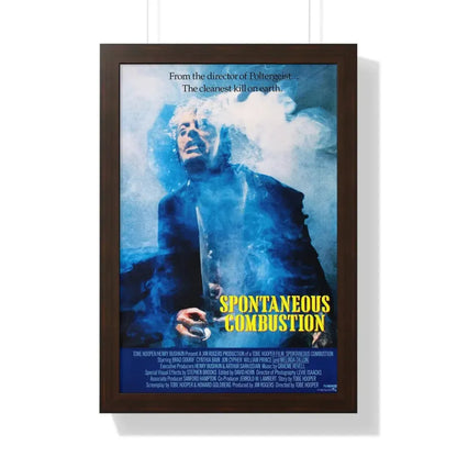 SPONTANEOUS COMBUSTION 1989 - Framed Movie Poster 16″ x 24″ Walnut - The Sticker Space