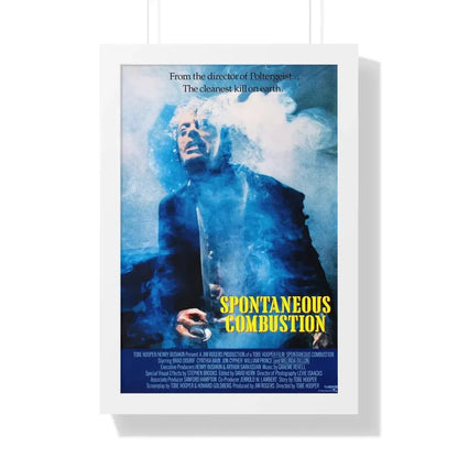 SPONTANEOUS COMBUSTION 1989 - Framed Movie Poster 16″ x 24″ White - The Sticker Space