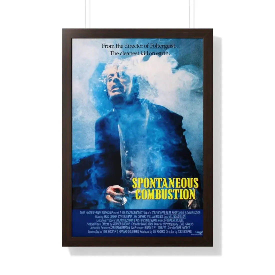 SPONTANEOUS COMBUSTION 1989 - Framed Movie Poster 20" x 30" Walnut - The Sticker Space