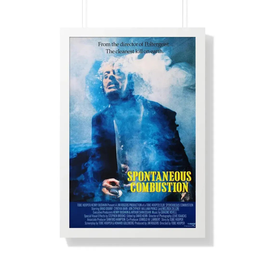 SPONTANEOUS COMBUSTION 1989 - Framed Movie Poster 20" x 30" White - The Sticker Space