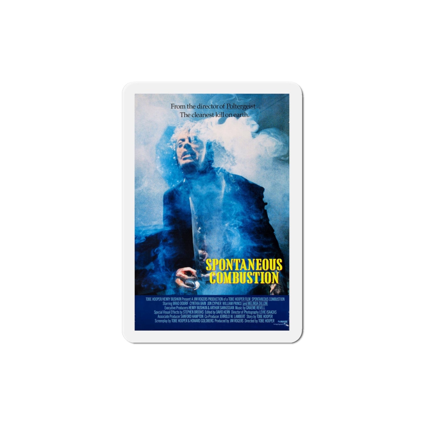 Spontaneous Combustion 1990 Movie Poster Die-Cut Magnet-4" x 4"-The Sticker Space