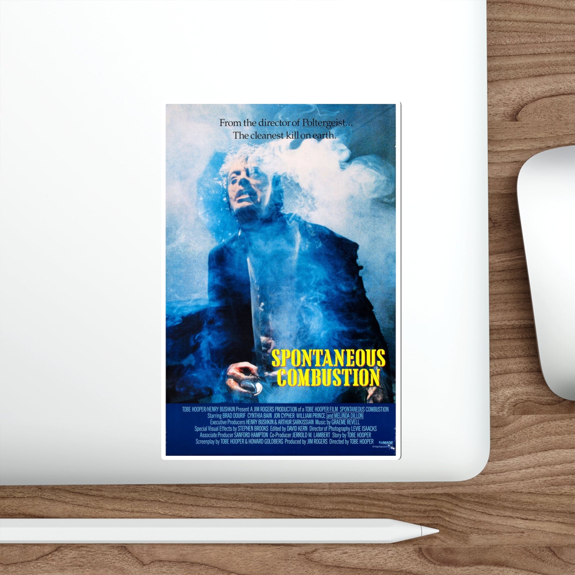 Spontaneous Combustion 1990 Movie Poster STICKER Vinyl Die-Cut Decal-The Sticker Space