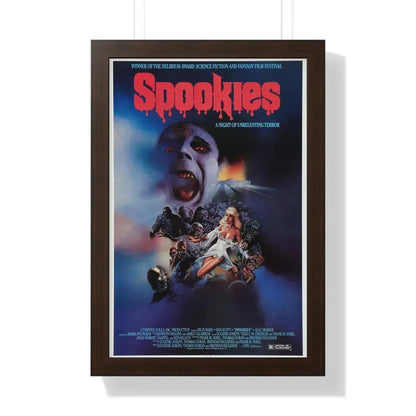SPOOKIES 1986 - Framed Movie Poster 16″ x 24″ Walnut - The Sticker Space