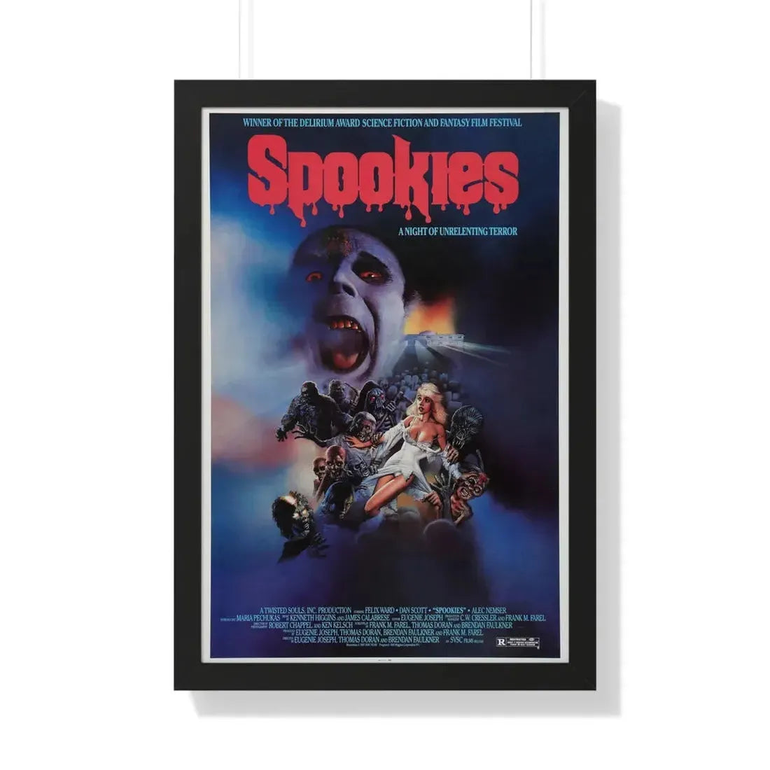 SPOOKIES 1986 - Framed Movie Poster 20" x 30" Black - The Sticker Space