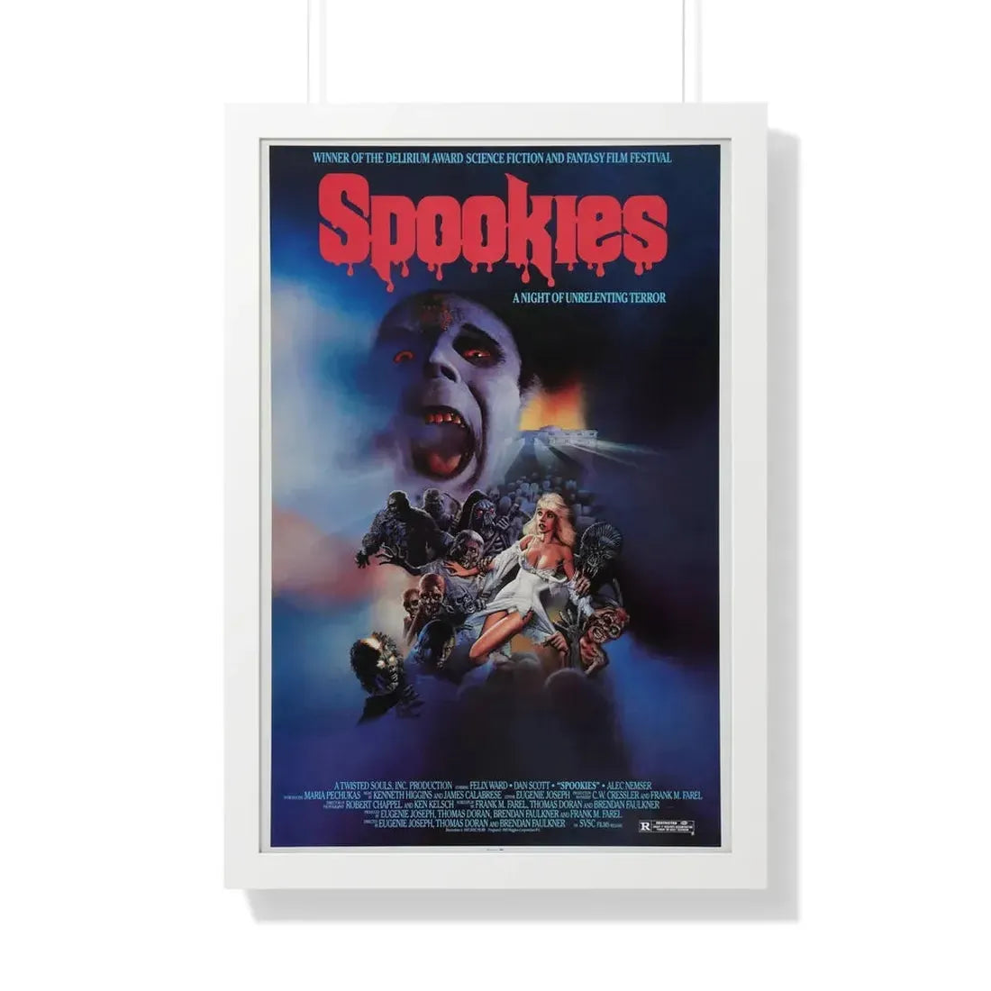 SPOOKIES 1986 - Framed Movie Poster 20" x 30" White - The Sticker Space
