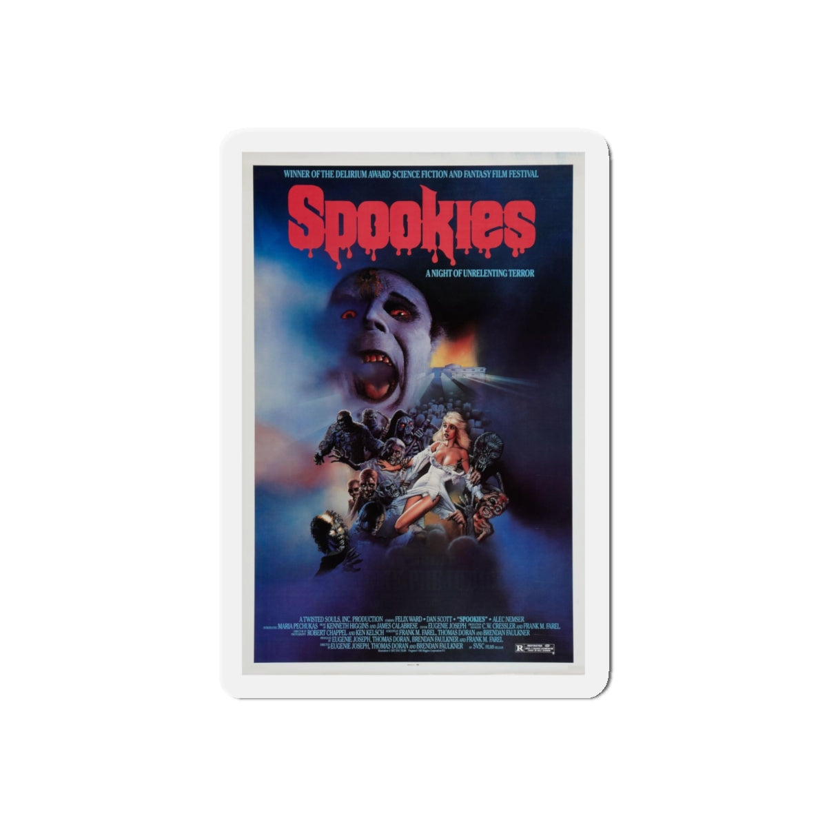 SPOOKIES 1986 Movie Poster - Refrigerator Magnet-4" x 4"-The Sticker Space