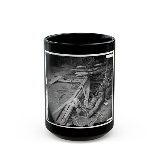 Spotsylvania Court House, Va., Vicinity. Body Of A Confederate Soldier Near Mrs. Alsop's House (U.S. Civil War) Black Coffee Mug-15oz-The Sticker Space