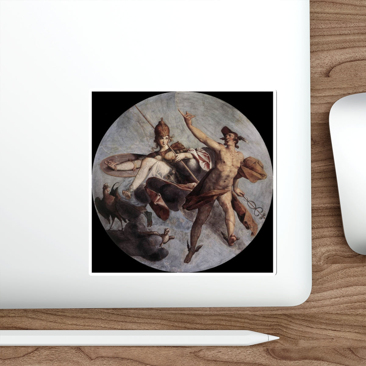 SPRANGER, Bartholomaeus - Hermes and Athena (Artwork) STICKER Vinyl Die-Cut Decal-The Sticker Space