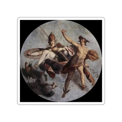 SPRANGER, Bartholomaeus - Hermes and Athena (Artwork) STICKER Vinyl Die-Cut Decal White Die-Cut 2 Inch - The Sticker Space