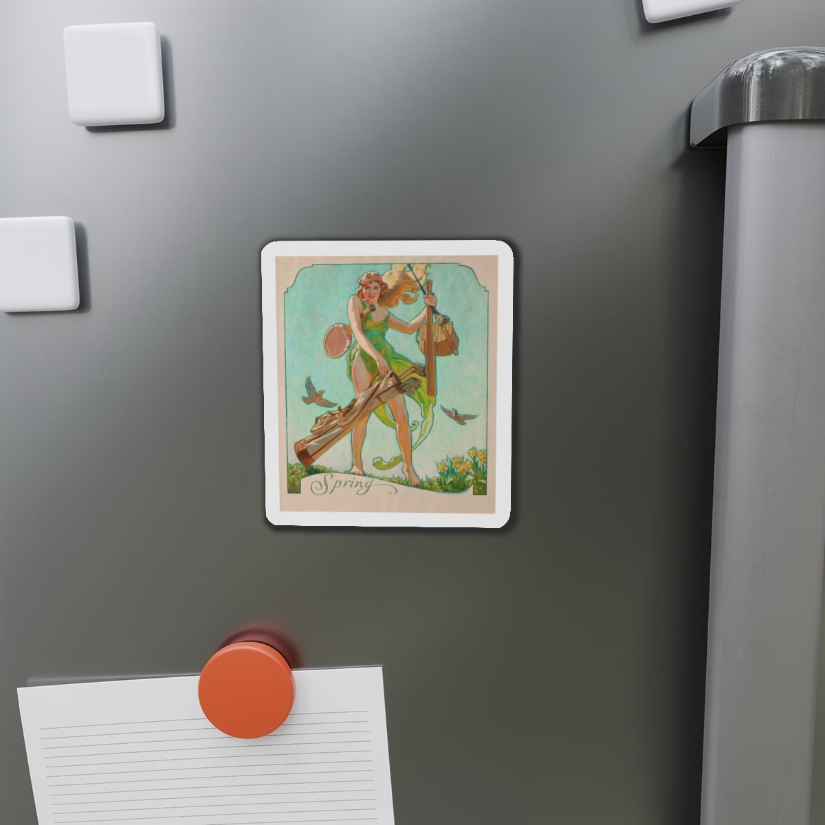 Spring (Magazine Illustration) Refrigerator Magnet-The Sticker Space