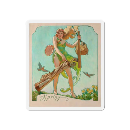 Spring (Magazine Illustration) Refrigerator Magnet 6 Inch Die-Cut - The Sticker Space