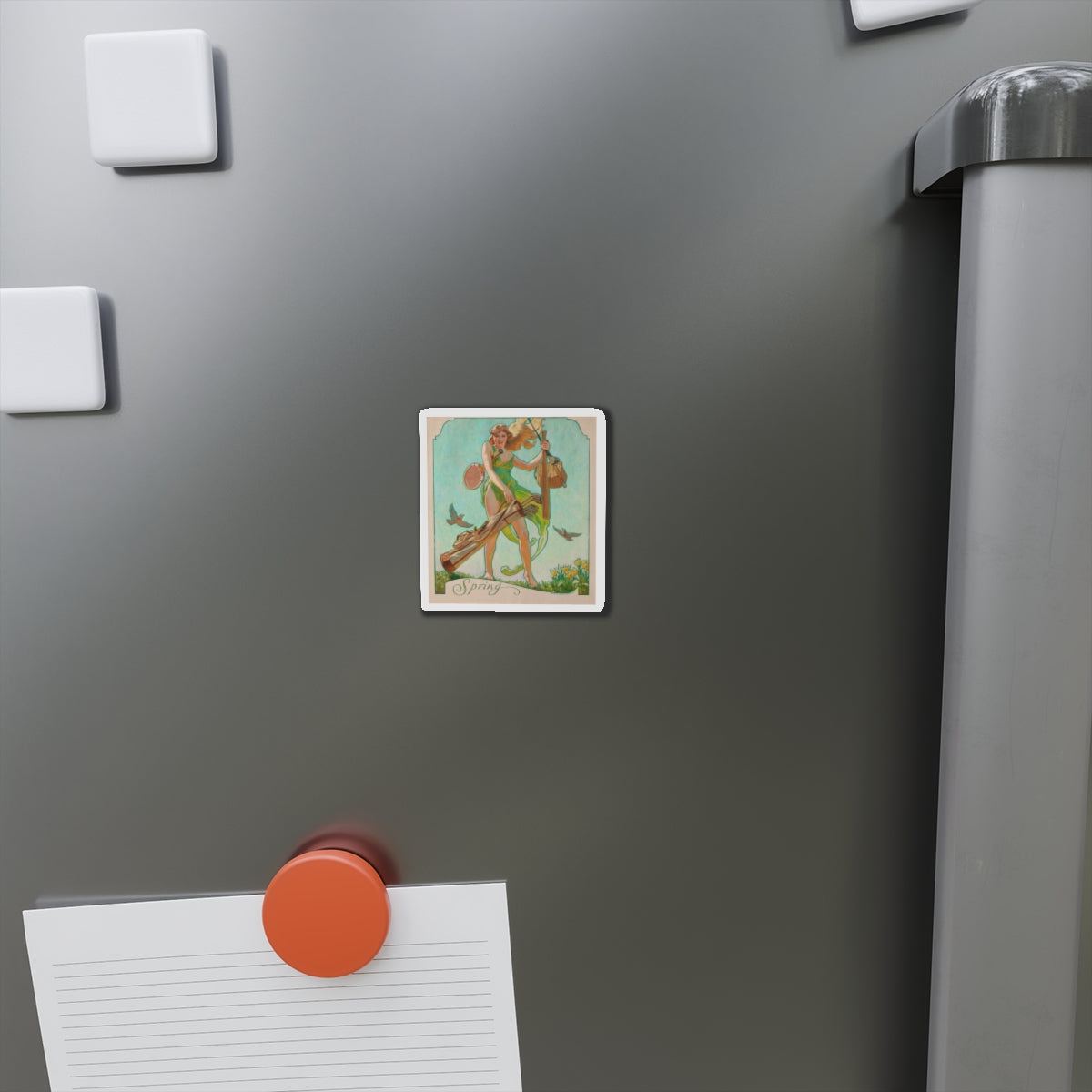 Spring (Magazine Illustration) Refrigerator Magnet-The Sticker Space