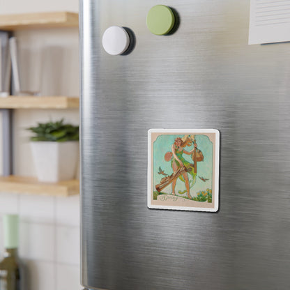 Spring (Magazine Illustration) Refrigerator Magnet-The Sticker Space