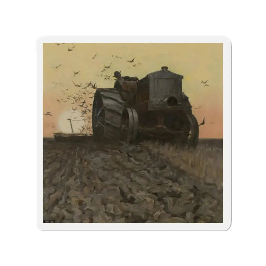 Spring Planting, The Country Gentleman cover, January 28, 1922 (Magazine Illustration) Refrigerator Magnet 2 Inch Die-Cut - The Sticker Space