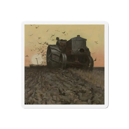 Spring Planting, The Country Gentleman cover, January 28, 1922 (Magazine Illustration) Refrigerator Magnet 5 Inch Die-Cut - The Sticker Space