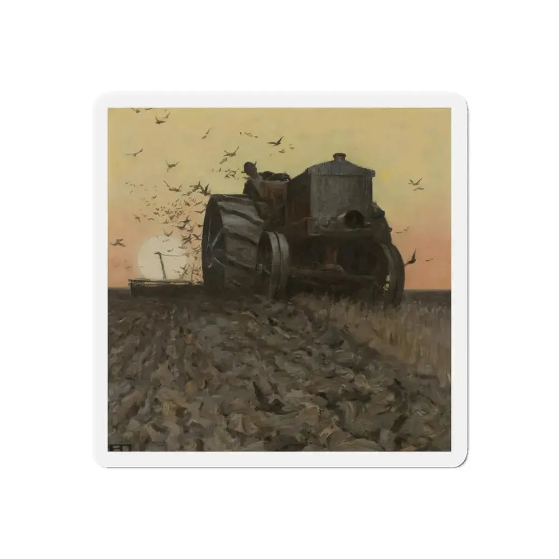 Spring Planting, The Country Gentleman cover, January 28, 1922 (Magazine Illustration) Refrigerator Magnet 6 Inch Die-Cut - The Sticker Space