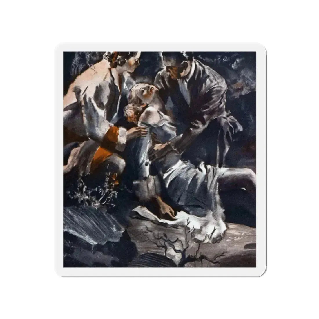 Spring Singing, Good Housekeeping, January 1938 (Magazine Illustration) Refrigerator Magnet 2 Inch Die-Cut - The Sticker Space