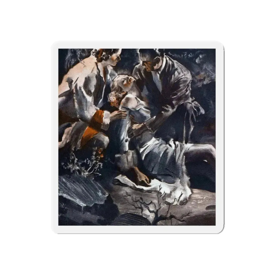 Spring Singing, Good Housekeeping, January 1938 (Magazine Illustration) Refrigerator Magnet 3 Inch Die-Cut - The Sticker Space