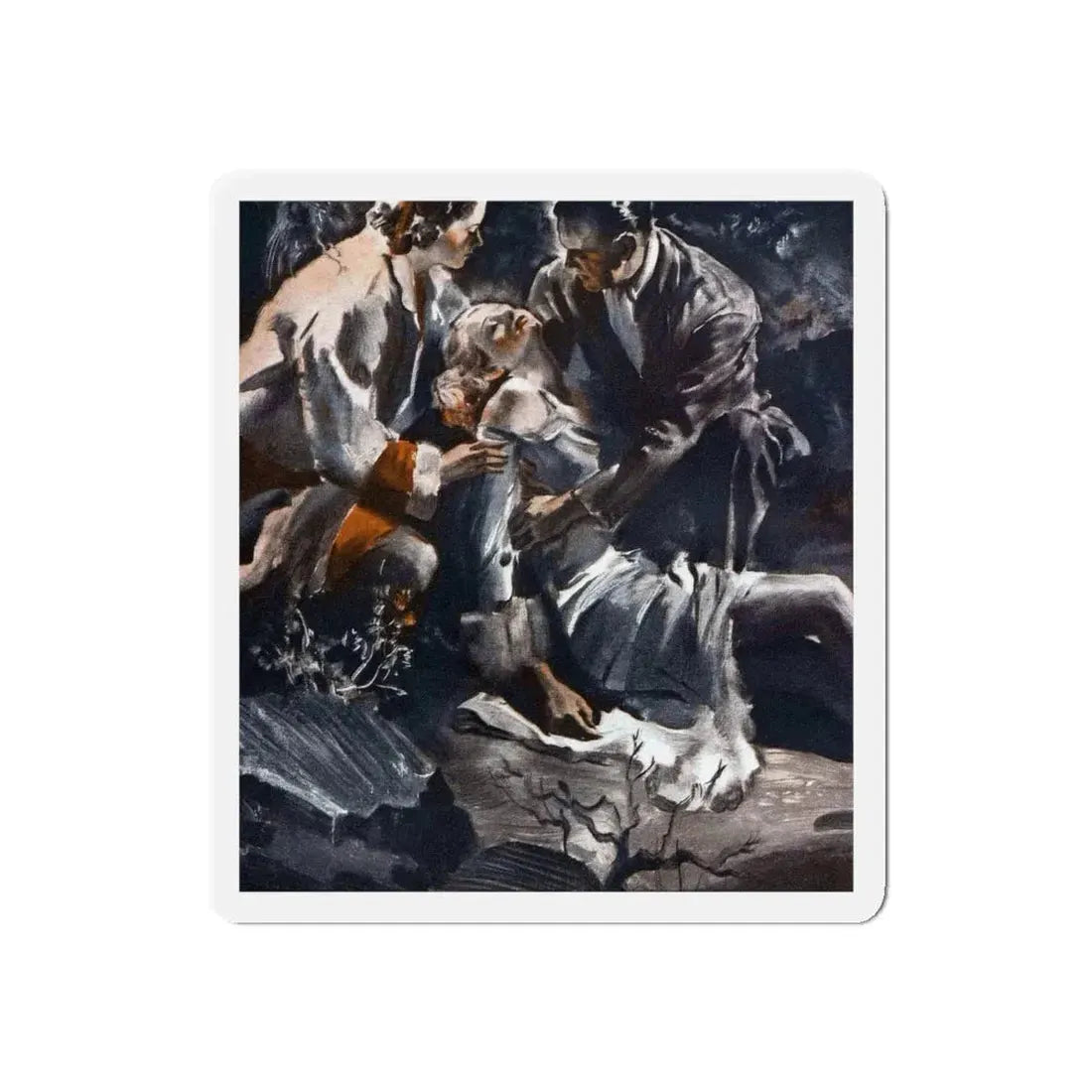 Spring Singing, Good Housekeeping, January 1938 (Magazine Illustration) Refrigerator Magnet 4 Inch Die-Cut - The Sticker Space