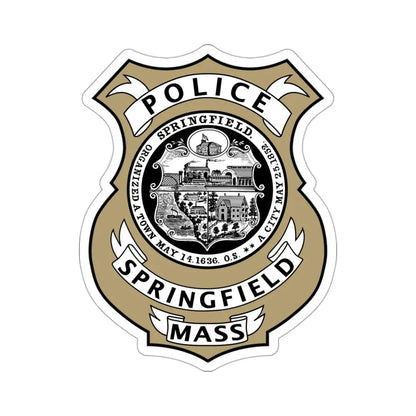 Springfield Police Department Massachusetts STICKER Vinyl Die-Cut Decal 3 Inch - The Sticker Space