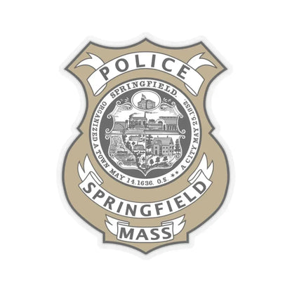 Springfield Police Department Massachusetts - STICKER Vinyl Kiss-Cut Decal 3 Inch Transparent - The Sticker Space