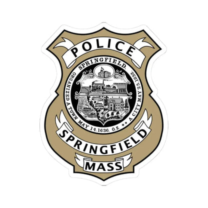 Springfield Police Department Massachusetts - STICKER Vinyl Kiss-Cut Decal 3 Inch White - The Sticker Space