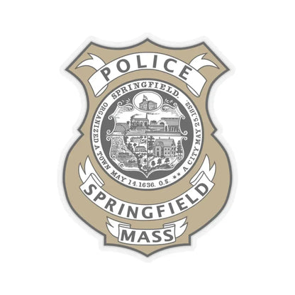 Springfield Police Department Massachusetts - STICKER Vinyl Kiss-Cut Decal 4 Inch Transparent - The Sticker Space