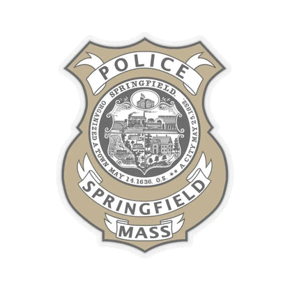 Springfield Police Department Massachusetts - STICKER Vinyl Kiss-Cut Decal 6 Inch Transparent - The Sticker Space