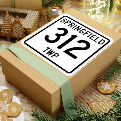 Springfield Township Route 312 Jefferson County Ohio (Ohio) (Road Sign) STICKER Vinyl Kiss-Cut Decal - The Sticker Space