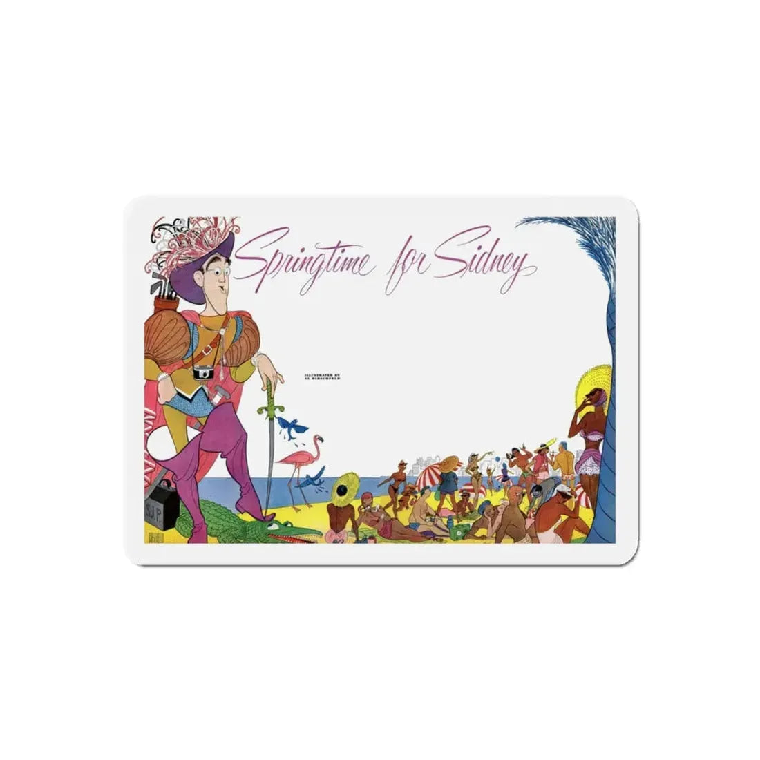 Springtime for Sidney, Redbook, February 1952 (Magazine Illustration) Refrigerator Magnet 5 Inch Die-Cut - The Sticker Space